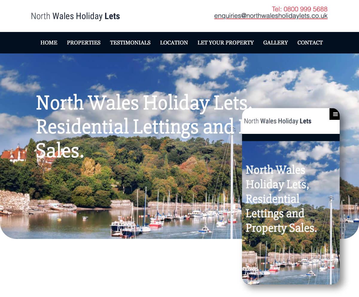 North Wales Holiday Lets | Toolkit Websites Portfolio