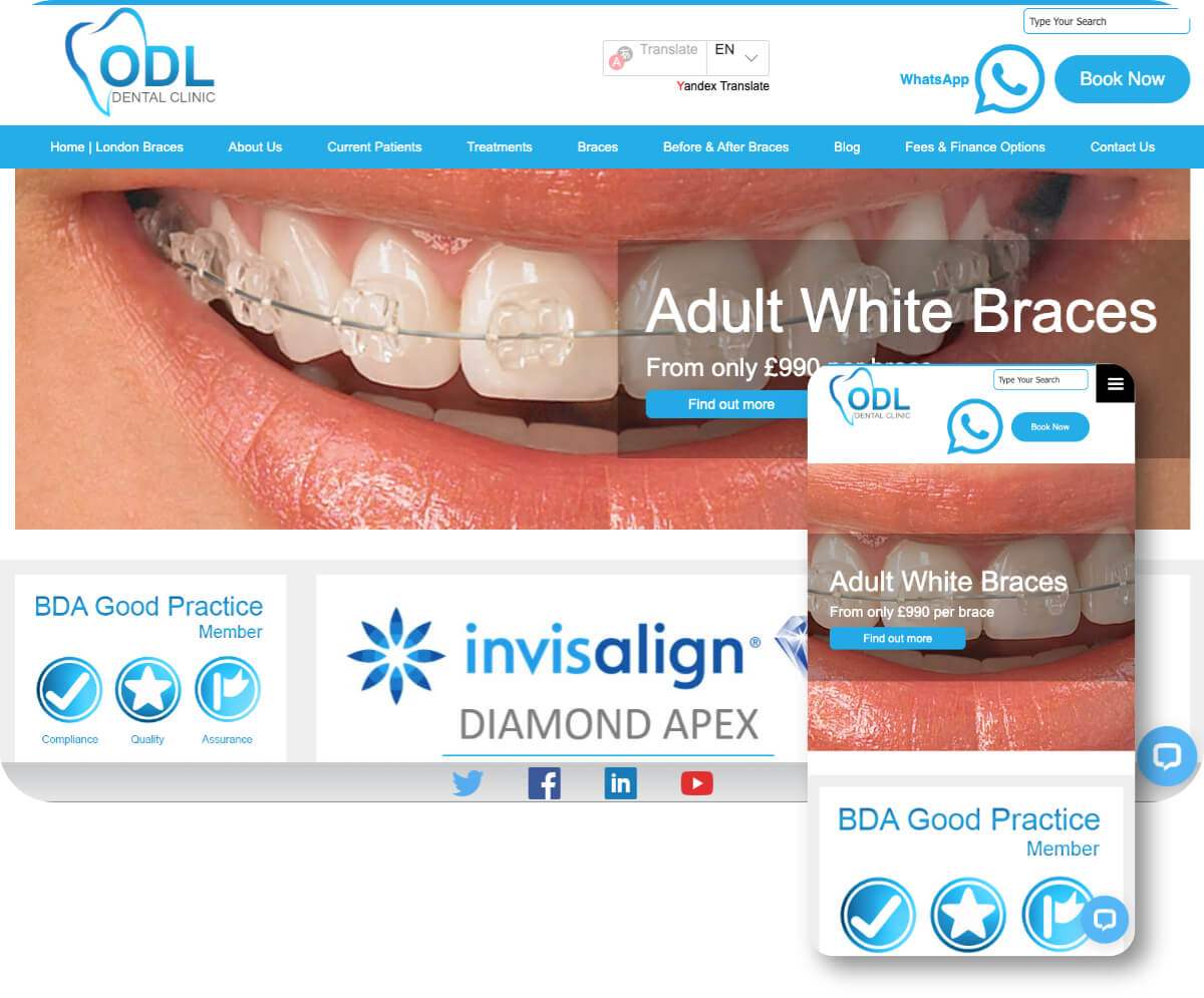 ODL Dental Clinic | Toolkit Websites Portfolio