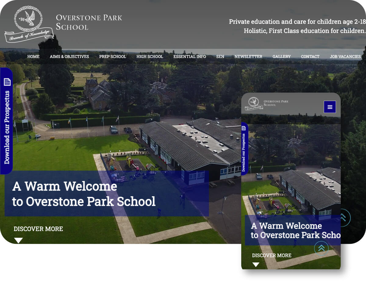 Overstone Park School | Toolkit Websites Portfolio