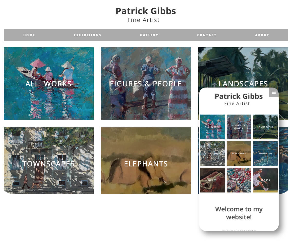 Patrick Gibbs Fine Artist | Toolkit Websites Portfolio