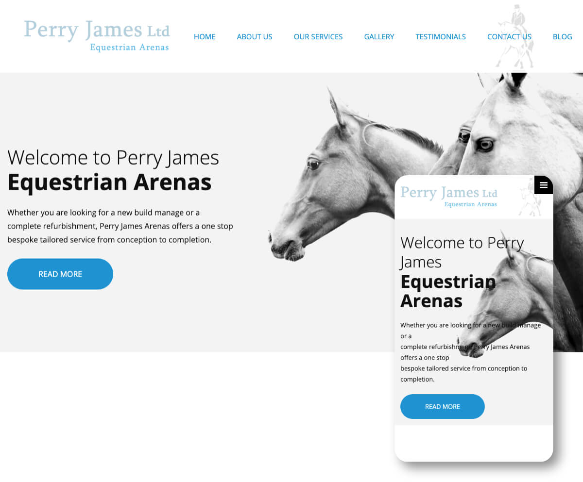 Perry James LTD Equestrian Arenas | Toolkit Websites Portfolio