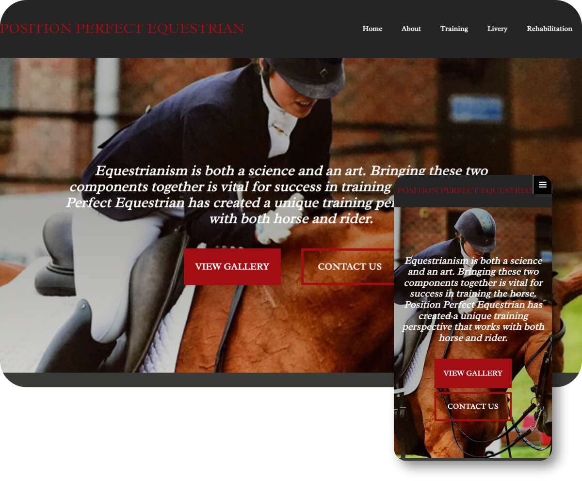 Position Perfect Equestrian | Toolkit Websites Portfolio