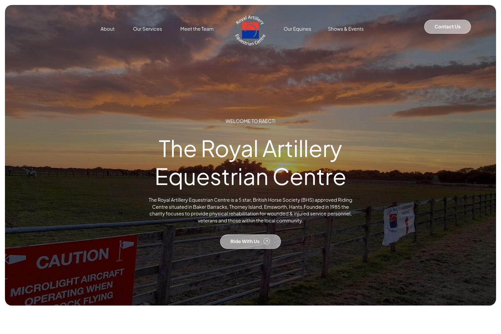 Royal Artillery Equestrian Centre desktop