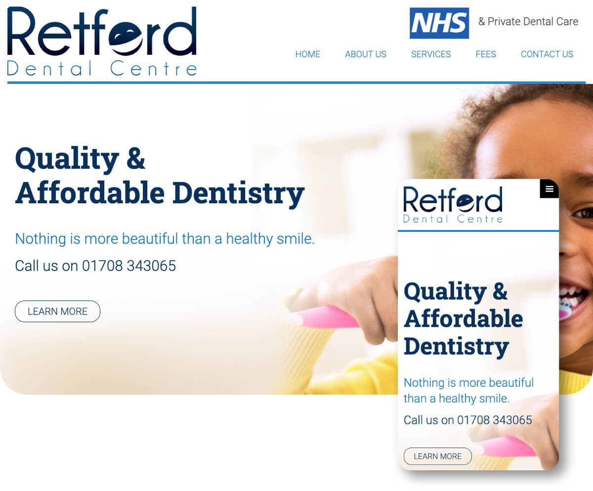 Retford Dental Care | Toolkit Websites Portfolio
