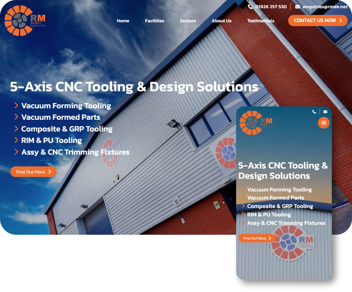 RM Design & Engineering | Toolkit Websites Portfolio