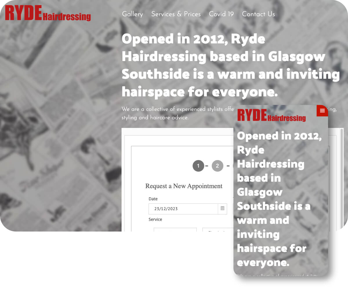 Ryde Hairdressing | Toolkit Websites Portfolio