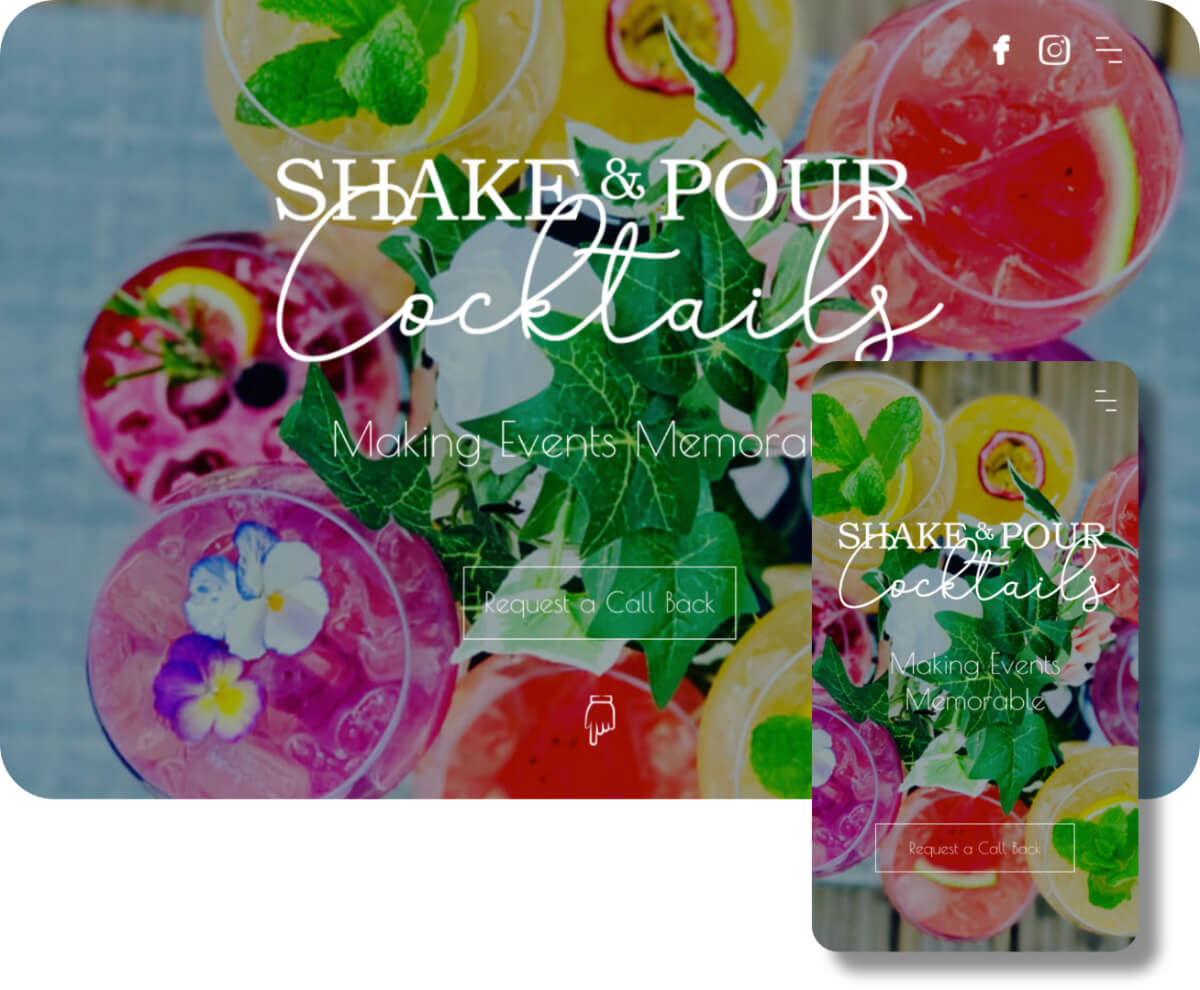 Shake & Pour Cocktails | Toolkit Websites Portfolio