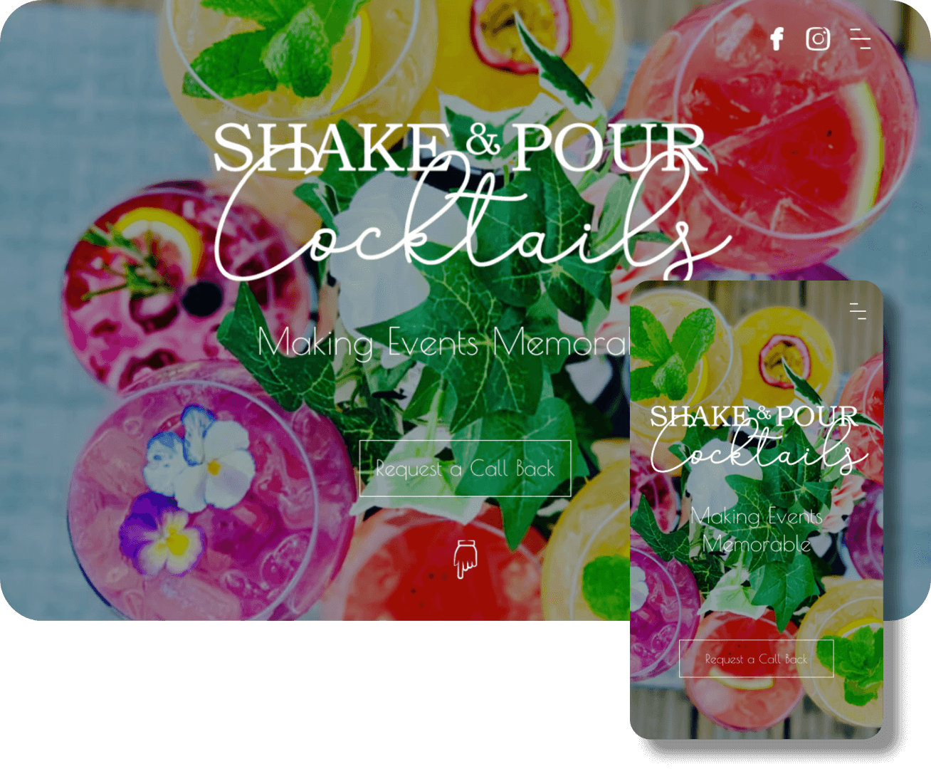 Shake & Pour Cocktails | Toolkit Websites Portfolio