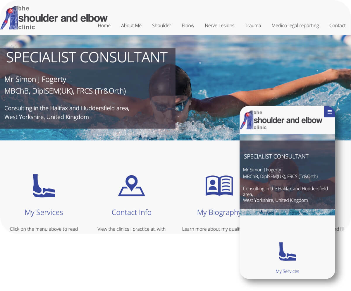 The Shoulder and Elbow Clinic | Toolkit Websites Portfolio