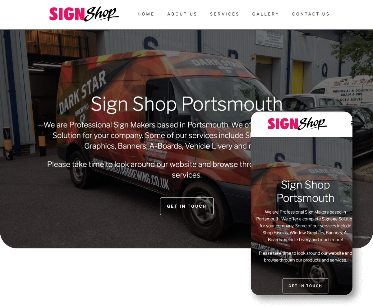 Sign Shop Portsmouth | Toolkit Websites Portfolio