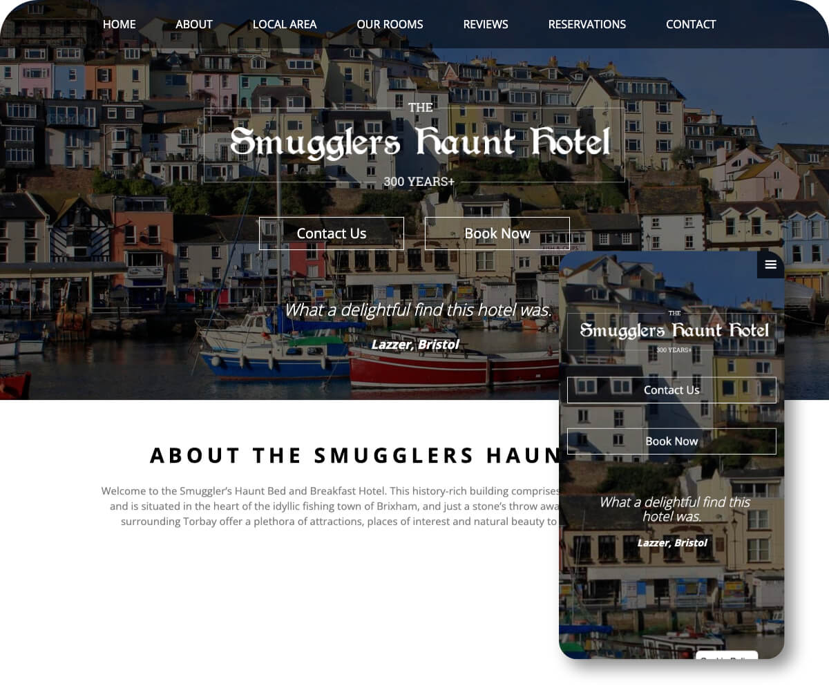 Smugglers Haunt Hotel | Toolkit Websites Portfolio