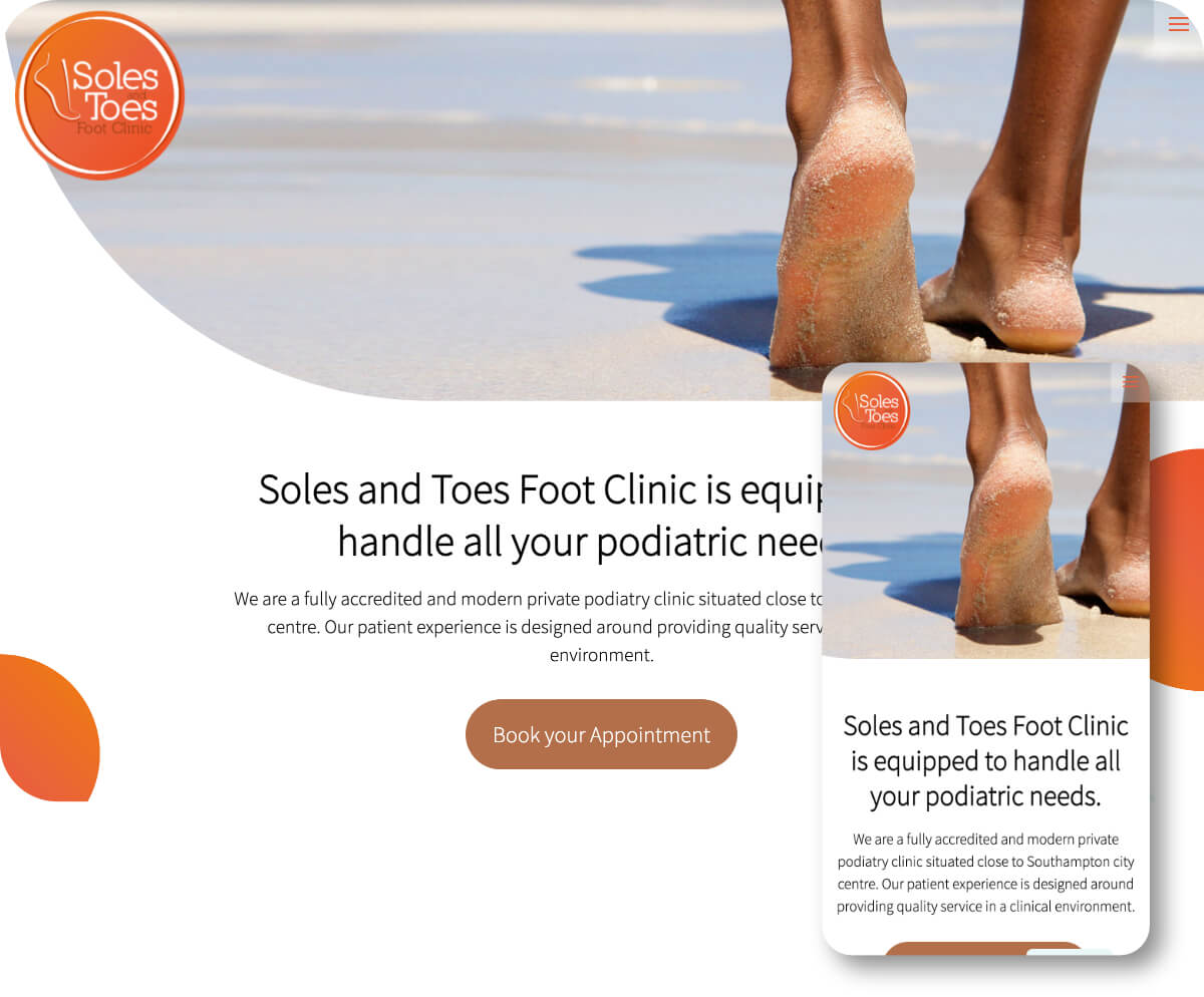 Soles and Toes Foot Clinic | Toolkit Websites Portfolio