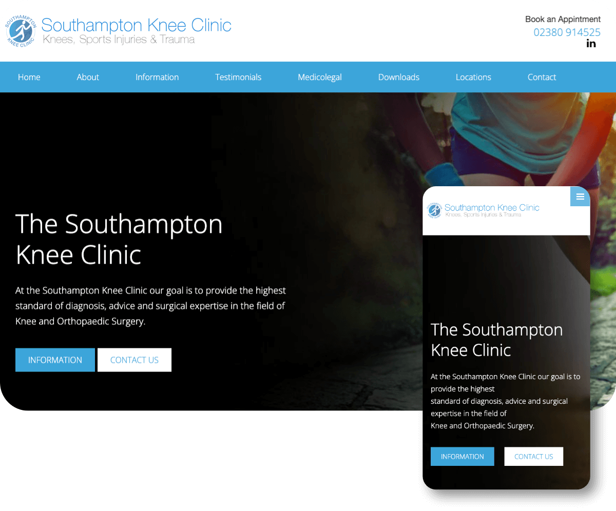 The Southampton Knee Clinic | Toolkit Websites Portfolio