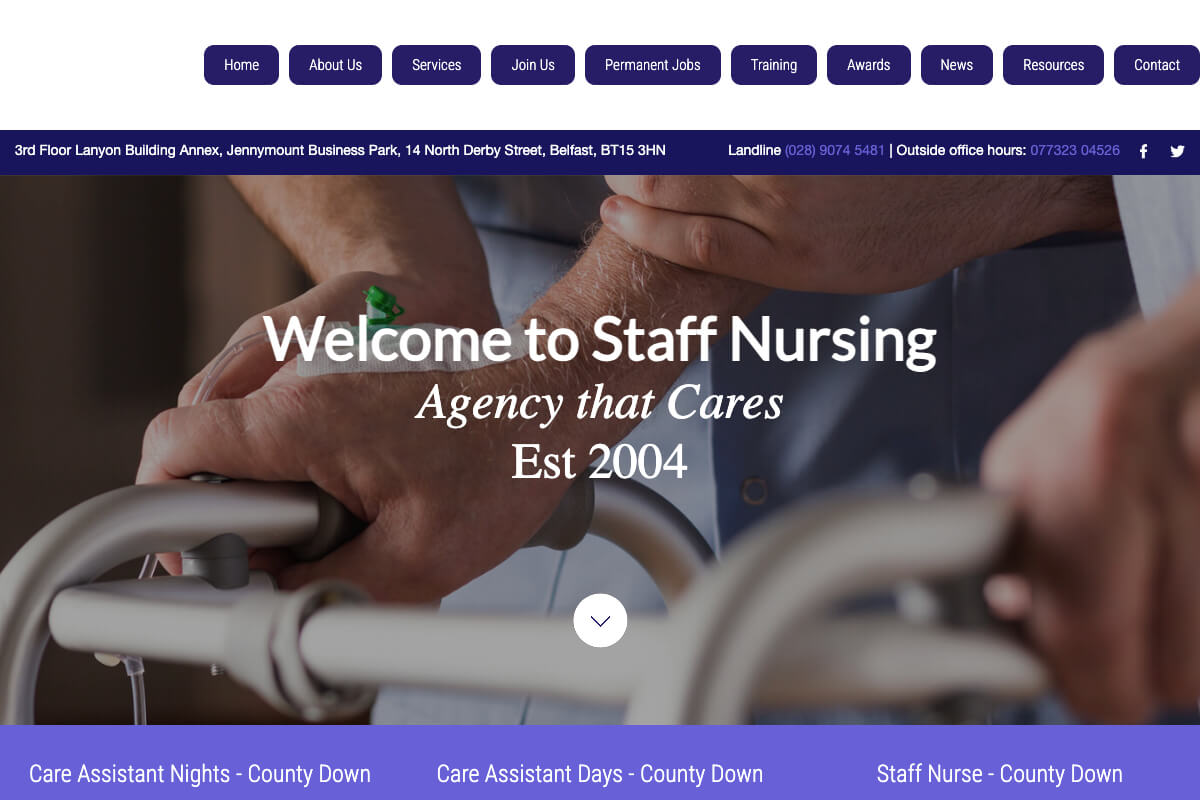 Staff Nursing Desktop | Toolkit Websites Portfolio