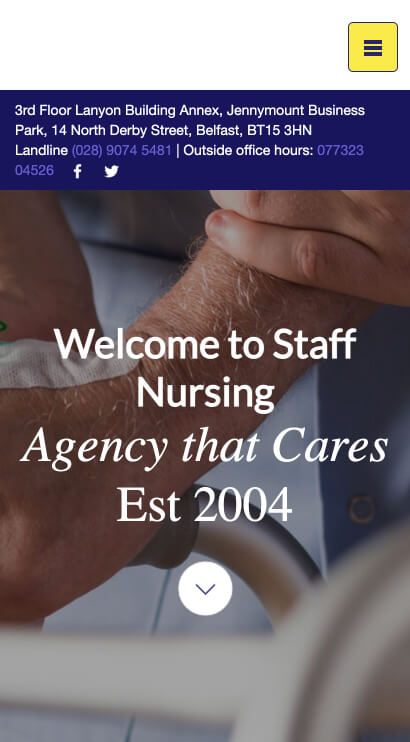 Staff Nursing Mobile | Toolkit Websites Portfolio