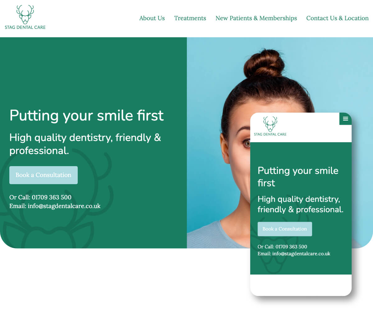 Stag Dental Care | Toolkit Websites Portfolio