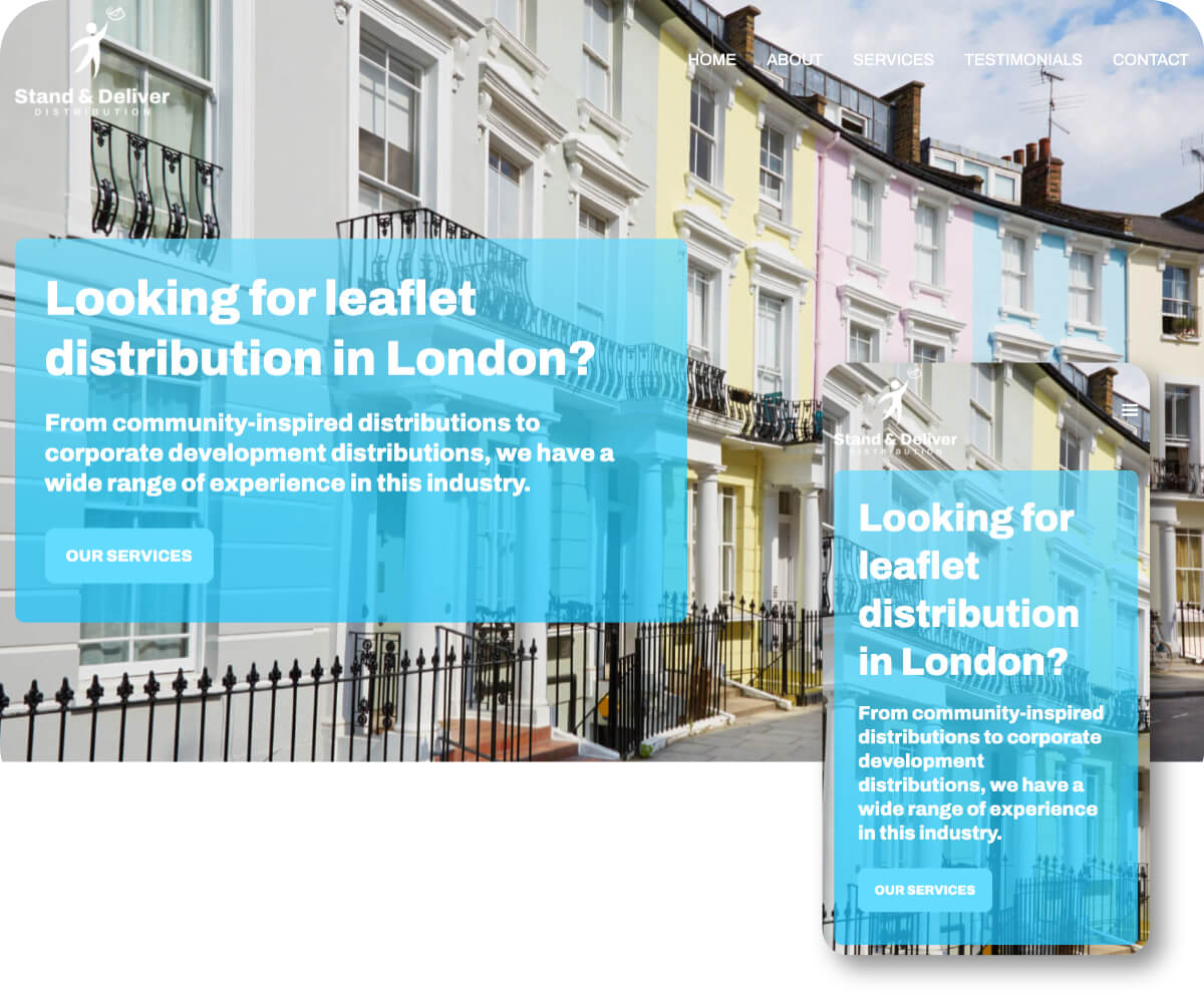 Stand & Deliver Distribution | Toolkit Websites Portfolio