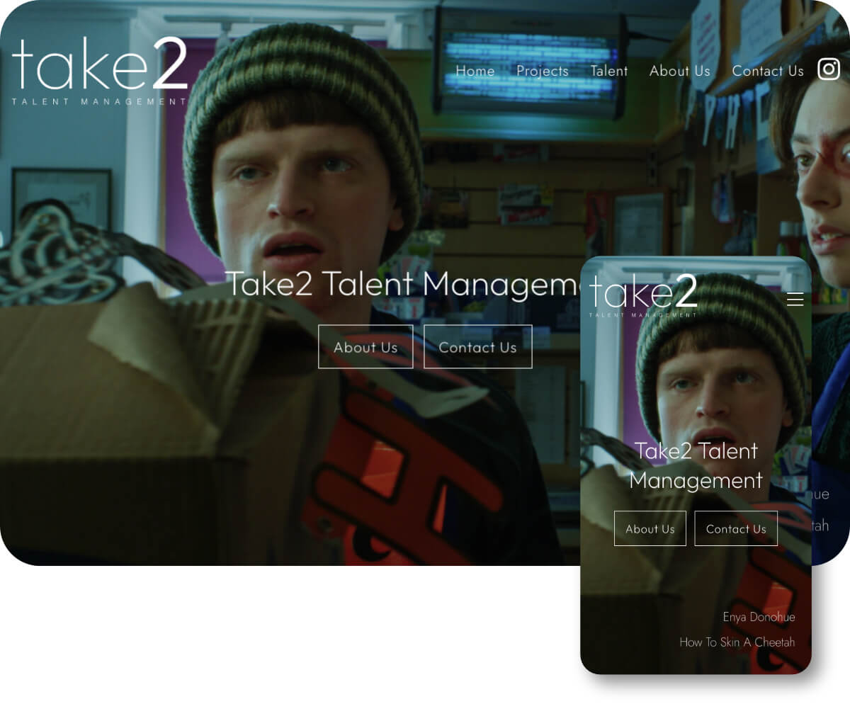 Take 2 Talent Agency | Toolkit Websites Portfolio