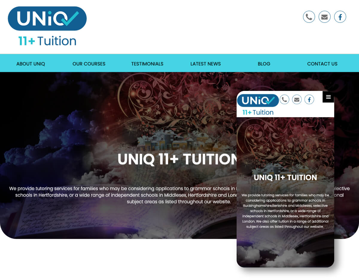 UNIQ Tuition | Toolkit Websites Portfolio