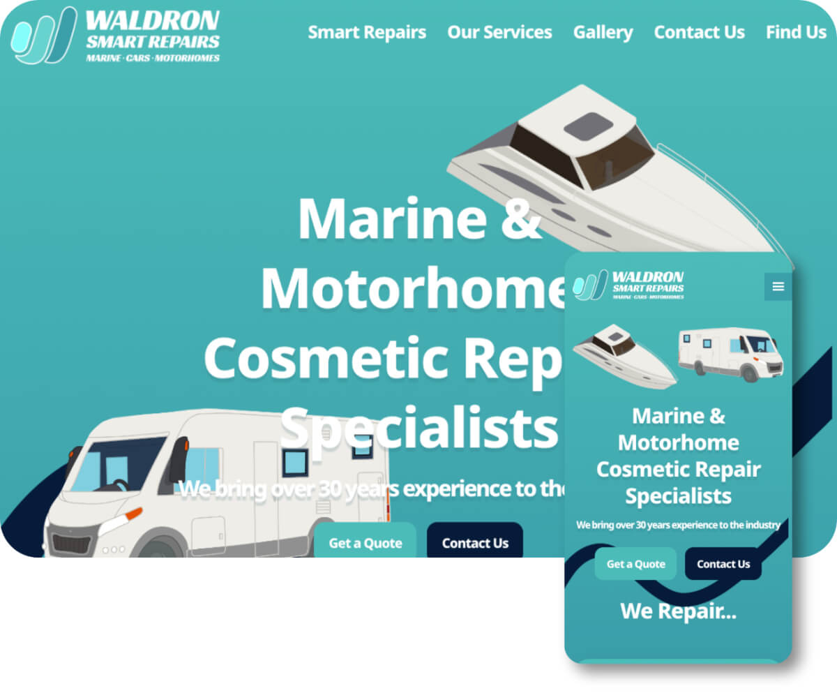 Waldron Smart Repairs, Marine & Motorhomes | Toolkit Websites Portfolio