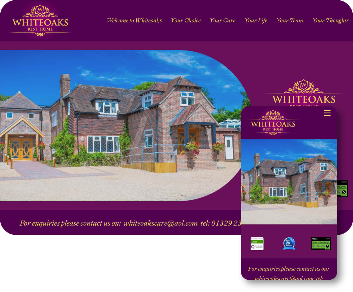 Whiteoaks Care Home | Toolkit Websites Portfolio