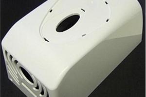 Single cavity injection mould tool with large up and away ejector and external side action. Highly polished cavity.