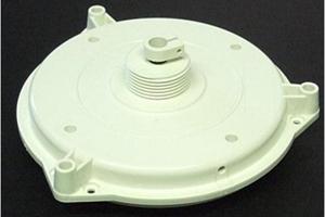 Injection moulded component with expanding cores on the fixed half.