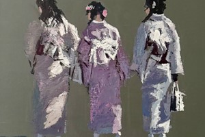 Three Women wearing Kimonos, Kyoto
Acrylic on Board
50 x 50 cms
POA