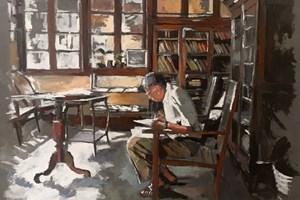 Reading Library, Galle, Sri Lanka - oil on board - 77 x 110 cm - sold