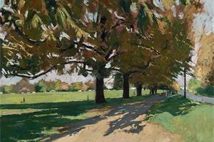 Wimbledon Common from Southside - oil on board - 75 x 100 cm - £4950