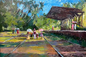 Train Station, Sri Lanka
Acrylic on Board
60 x 80 cms
POA