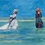 2 Girls, Zanzibar - oil on board - 30 x 40 cm - sold