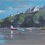 Port Isaac, Cornwall - acrylic on board - 30 x 90 cm - POA