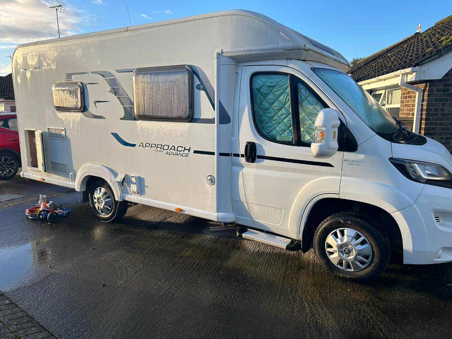 Motorhome on driveway