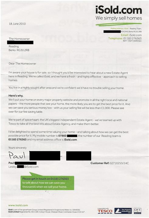 Maybe this letter needs a warning about double commissions...apart from that it will win business.