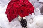 Red rose dome Bridal bouquet.