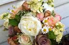 Vintage apricot and cream Bridal bouquet.